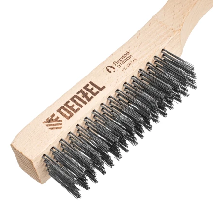 Щетка зачистная 5-и рядная, прямая проволока из нержавеющей стали с деревянной ручкой, EFP// Denzel 74845 купить в Сургуте