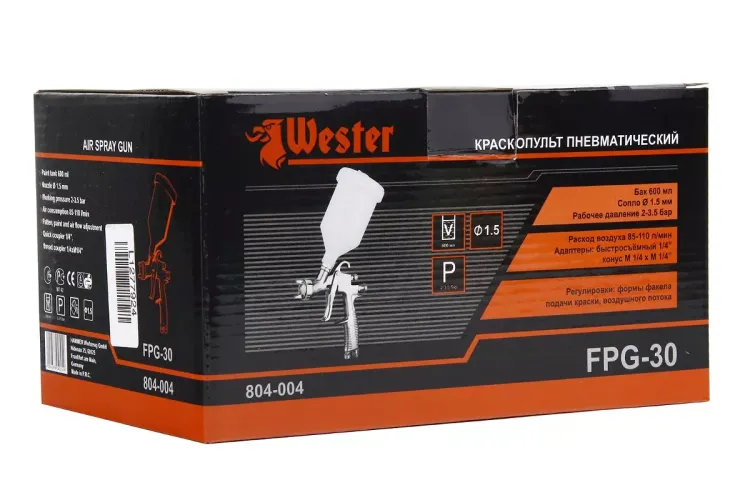 Краскопульт пневматический WESTER FPG-30  профи купить в Сургуте
