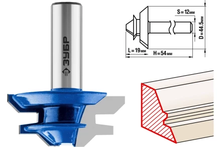 ЗУБР 44.5 x 21 мм, фреза кромочная для углового сращивания, Профессионал (28724-44.5) купить в Сургуте