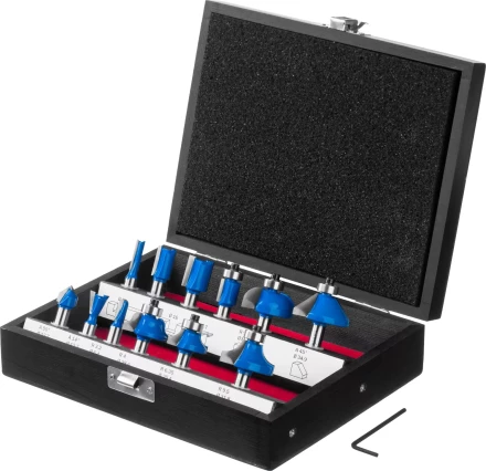 ЗУБР 12 шт, набор профильных фрез по дереву, Профессионал (28796-H12) купить в Сургуте