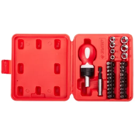 Набор ЗУБР &quot;МАСТЕР&quot; отвертка реверсивная в комплекте с насадками, в боксе, 29 предметов 25420-H29 купить в Сургуте