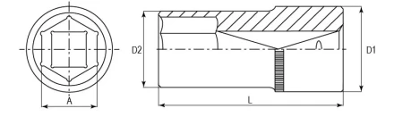 Головка торцевая глубокая 1/4&quot;DR 9 мм S04HD2109 Jonnesway 48005 купить в Сургуте
