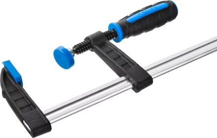 Струбцина ЗУБР &quot;ПРОФЕССИОНАЛ&quot;, тип &quot;F&quot;, двухкомпонентная ручка, стальная закаленная рейка, 80х300мм 32155-080-300 купить в Сургуте