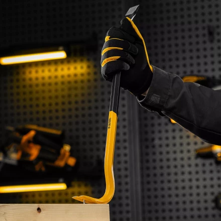 Лом-гвоздодер, Denzel 450 мм, шестигранный 16 мм, окрашенный, сталь 65, 25202 купить в Сургуте