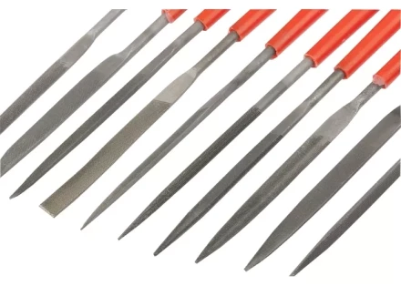 Набор надфилей 180 х 5мм 10 шт пластиковые рукоятки MATRIX 15824 купить в Сургуте