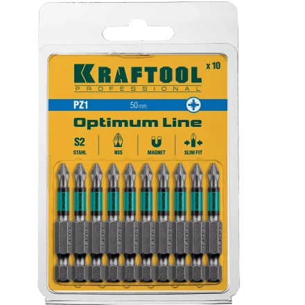 Биты KRAFTOOL OPTIMUM PZ 26124-1-50-10 купить в Сургуте