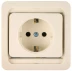 Розетка СВЕТОЗАР &quot;ГАММА&quot; одинарная, с заземлением, цвет бежевый, 16А/~250В SV-54105-B купить в Сургуте