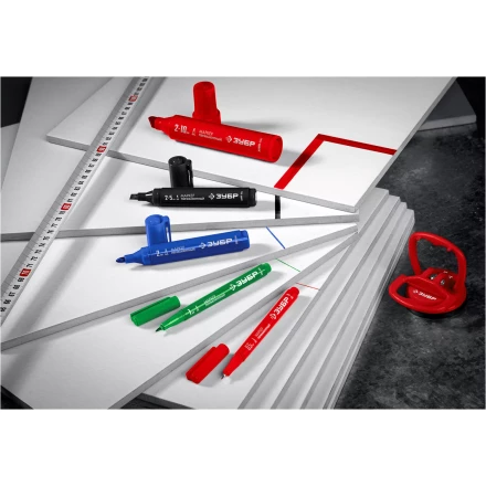 ЗУБР МП-1000К чёрный, 2-10 мм, клиновидный перманентный маркер (06333-2) купить в Сургуте