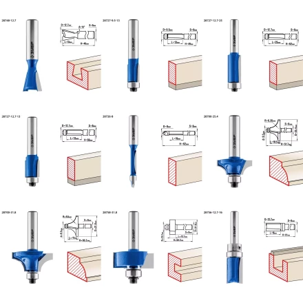 ЗУБР 26 шт, набор профильных фрез по дереву, Профессионал (28796-H26) купить в Сургуте