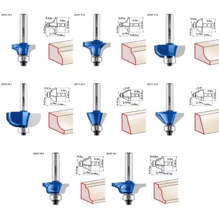 ЗУБР 26 шт, набор профильных фрез по дереву, Профессионал (28796-H26) купить в Сургуте
