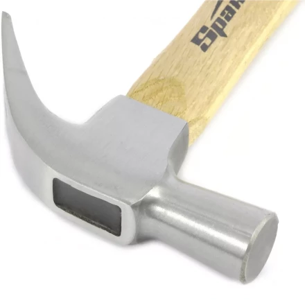 Молоток-гвоздодер, 450 г Sparta, боек 27 мм, деревянная рукоятка 1042055 купить в Сургуте