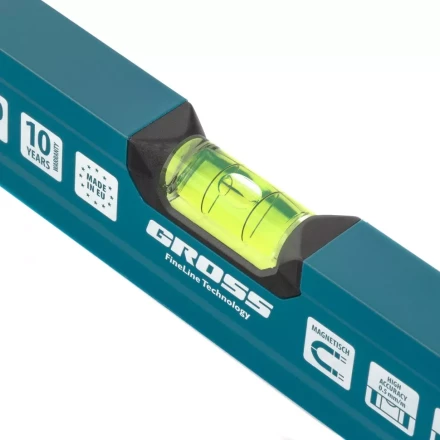 Уровень алюминиевый 600 мм магнитный 2 глазка Magnetisch  Gross 33711 купить в Сургуте