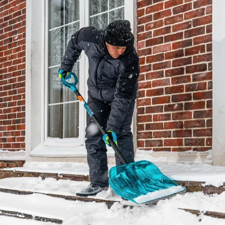 Лопата для уборки снега поликарбонат Palisad 61690, 460х400х1400 мм, алюминиевый черенок, LUXE купить в Сургуте