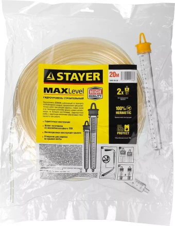 Гидроуровень STAYER &quot;MASTER&quot; с усиленной измерительной колбой большого размера, d 6мм, 20м 579447 купить в Сургуте