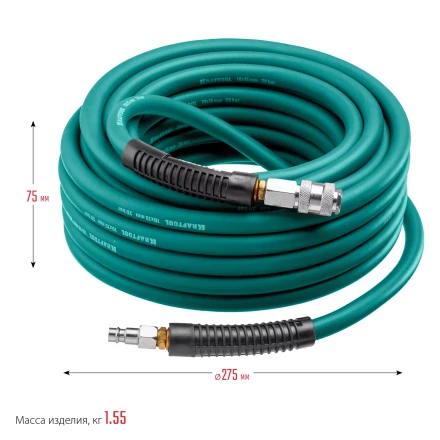 Воздушный шланг KRAFTOOL с фитингами рапид 10х15 мм 06588-10 купить в Сургуте