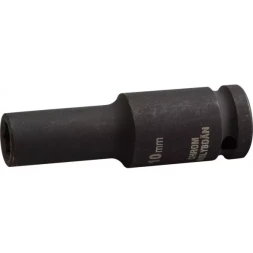 Торцовая головка KRAFTOOL &quot;INDUSTRIE QUALITAT&quot; ударная, удлиненная (1/2&quot;), FLANK, Cr-Mo, фосфатированная, 10 мм 27942-10_z01