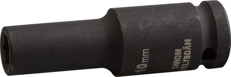 Торцовая головка KRAFTOOL "INDUSTRIE QUALITAT" ударная, удлиненная (1/2"), FLANK, Cr-Mo, фосфатированная, 10 мм 27942-10_z01 купить в Сургуте