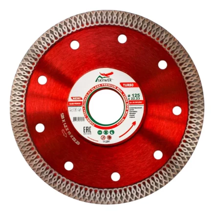 Диск алмазный по бетону TURBO GLASS PREMIUM SKYWER 115*1,2*10*22,23 mm купить в Сургуте