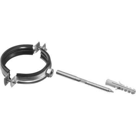 ЗУБР &quot;МАСТЕР&quot;. Хомут трубный с гайкой, оцинкованный, в комплекте с сантехнической шпилькой и дюбелем, 2 1/2&quot;, 1шт 37866-75-80 купить в Сургуте