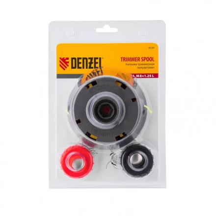 Катушка триммерная полуавтомат быстрая заправка шестигранник HEX х 15/6, болт 5/16 левый, М8 левый Denzel 96364 купить в Сургуте