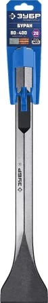 ЗУБР БУРАН, 80 х 400 мм, HEX 28, плоское изогнутое зубило, Профессионал (29372-80-400) купить в Сургуте