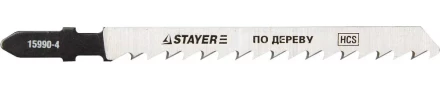 Полотна STAYER &quot;PROFI&quot;, T101D, для эл/лобзика, HCS, по дереву, ДСП, ДВП, EU-хвост., шаг 4мм, 75мм, 2шт 15990-4_z01 купить в Сургуте