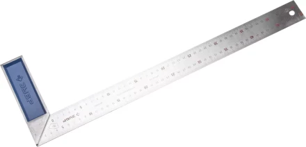 Угольник ЗУБР &quot;ЭКСПЕРТ&quot; столярный, гравированная шкала, алюминиевая рукоятка, нержавеющее полотно 37мм, 500мм 34393-50 купить в Сургуте
