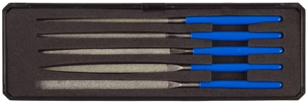 Набор ЗУБР &quot;ЭКСПЕРТ&quot; Надфили с алмазным напылением в пластиковом боксе, P 140, 140х75мм, 5 предметов 33388-140-H5 купить в Сургуте