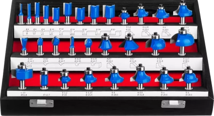 ЗУБР 30 шт, набор профильных фрез по дереву, Профессионал (28796-H30) купить в Сургуте