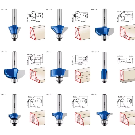 ЗУБР 30 шт, набор профильных фрез по дереву, Профессионал (28796-H30) купить в Сургуте