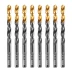 Сверло по металлу, 8 мм, HSS-Tin, Golden Tip, 8 шт. Denzel 717219 купить в Сургуте