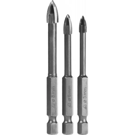 Набор: Сверла по керамике и стеклу, d=5-6-8 мм, STAYER &quot;PROFI&quot; 2985-Н3 2985-H3_z01 купить в Сургуте
