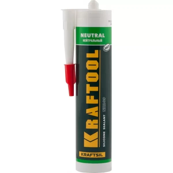 Герметик силиконовый KRAFTOOL белый, нейтральный, 300мл 41257-0 купить в Сургуте