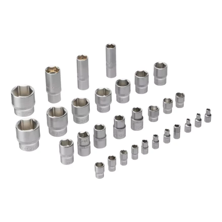 Набор инструментов Denzel 15803, 1/2&quot;, 1/4&quot;, CrV, S2, пластиковый кейс, 100 предметов купить в Сургуте