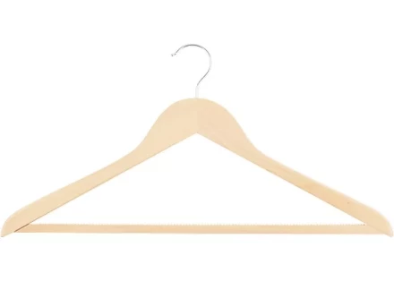 Вешалка деревянная для одежды с антискользящей рифленой перекладиной ТМ Elfe 92916 купить в Сургуте