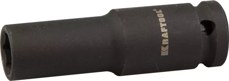 Торцовая головка KRAFTOOL "INDUSTRIE QUALITAT" ударная, удлиненная (1/2"), FLANK, Cr-Mo, фосфатированная, 14 мм 27942-14_z01 купить в Сургуте