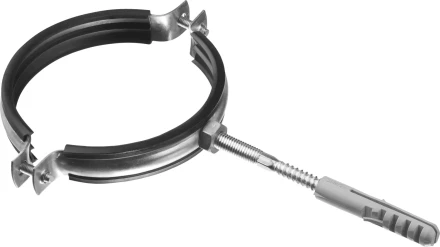 ЗУБР &quot;МАСТЕР&quot;. Хомут трубный с гайкой, оцинкованный, в комплекте с сантехнической шпилькой и дюбелем, 3 1/2&quot;, 1шт 37866-98-106 купить в Сургуте