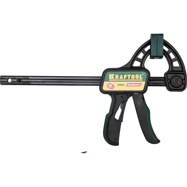 Струбцина "EcoKraft" ручная пистолетная, KRAFTOOL 32226-15, пластиковый корпус, 150/350мм, 150кгс 32226-15 купить в Сургуте