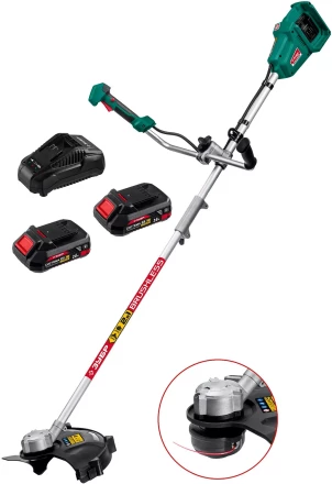 ЗУБР С1-18, 36 В, 35/25.5 см, 2х18 В АКБ (2 А·ч), бесщеточный триммер (ТАБ-365-22) купить в Сургуте