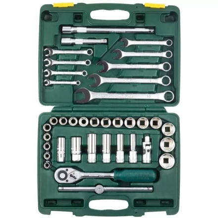 Набор KRAFTOOL &quot;EXPERT QUALITAT&quot; Торцовые головки &quot;SUPER LOCK&quot; с присоединит квадратом, 1/2&quot;, 38 предметов 27886-H38_z01 купить в Сургуте