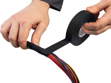 ЗУБР АВТО-ЖГУТ, 19 мм х 25 м, черная, термостойкая текстильная изолента, Профессионал (1236-2) купить в Сургуте