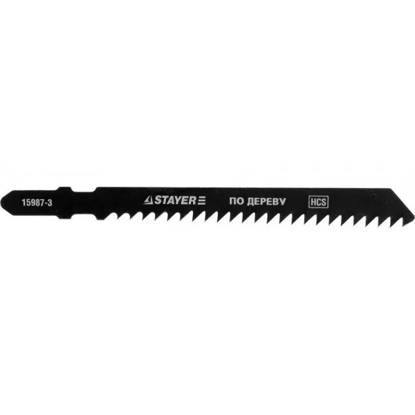Полотна STAYER "PROFI", T111C, для эл/лобзика, HCS, по дереву, ДВП, ДСП, EU-хвост., шаг 3мм, 75мм, 2шт 15987-3_z01 купить в Сургуте