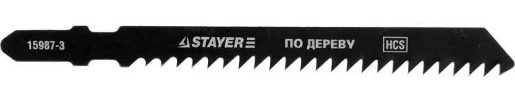 Полотна STAYER "PROFI", T111C, для эл/лобзика, HCS, по дереву, ДВП, ДСП, EU-хвост., шаг 3мм, 75мм, 2шт 15987-3_z01 купить в Сургуте
