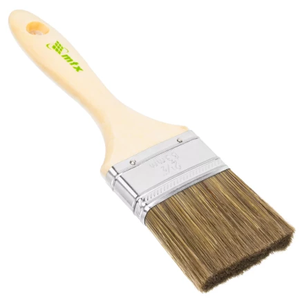 Кисть плоская &quot;Евро&quot; 2.5&quot;, смешанная щетина, деревянная ручка MTX 83080 купить в Сургуте