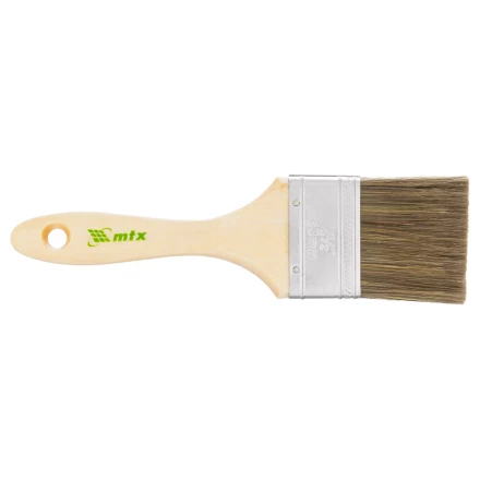 Кисть плоская &quot;Евро&quot; 2.5&quot;, смешанная щетина, деревянная ручка MTX 83080 купить в Сургуте