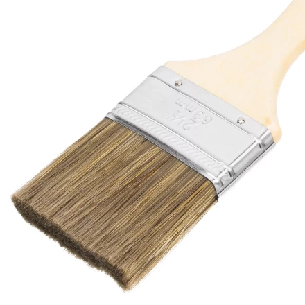 Кисть плоская &quot;Евро&quot; 2.5&quot;, смешанная щетина, деревянная ручка MTX 83080 купить в Сургуте