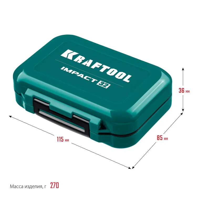 Набор ударных торсионных бит KRAFTOOL Impact, Cr-Mo-V-Nb сталь 26066-H32 купить в Сургуте