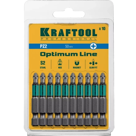 Биты KRAFTOOL OPTIMUM PZ 26124-2-50-10 купить в Сургуте