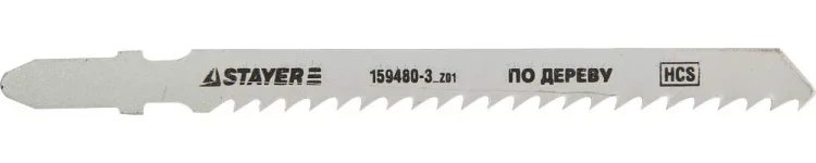 Полотна STAYER "STANDARD", T111C, для эл/лобзика, HCS, по дереву, пласт., быстрый рез, EU-хвост., шаг 3мм, 74мм, 2шт 159480-3_z01 купить в Сургуте