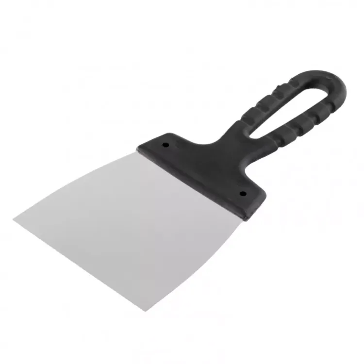 Шпательная лопатка из нержавеющей стали 100 мм пластмассовая ручка Россия 85135 купить в Сургуте
